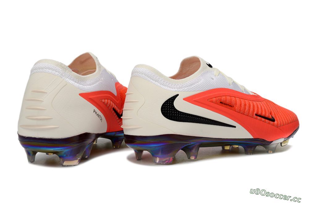 Unisex Nike Phantom 6 Low Elite FG Firm Ground Low-Tops Football Boots - Orange/Coral Highlight/Silken Cream 6