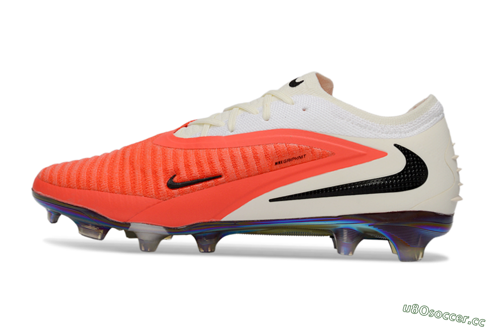 Unisex Nike Phantom 6 Low Elite FG Firm Ground Low-Tops Football Boots - Orange/Coral Highlight/Silken Cream 0