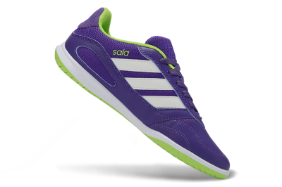 Men's Adidas Top Sala IC Indoor & Futsal Low-Tops Football Shoes - Purple/Lime Green/White