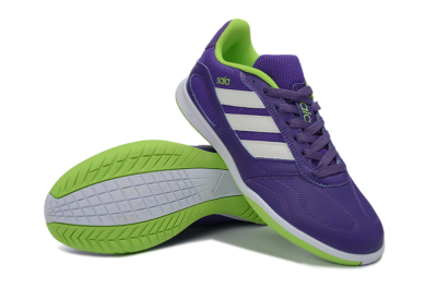 Men's Adidas Top Sala IC Indoor & Futsal Low-Tops Football Shoes - Purple/Lime Green/White