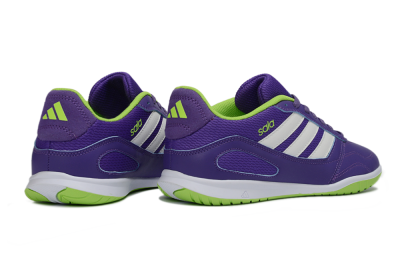 Men's Adidas Top Sala IC Indoor & Futsal Low-Tops Football Shoes - Purple/Lime Green/White