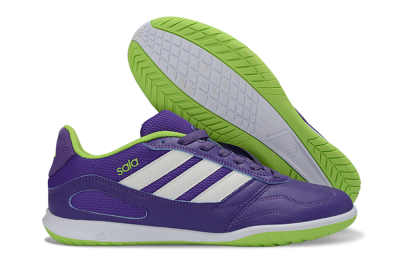 Men's Adidas Top Sala IC Indoor & Futsal Low-Tops Football Shoes - Purple/Lime Green/White