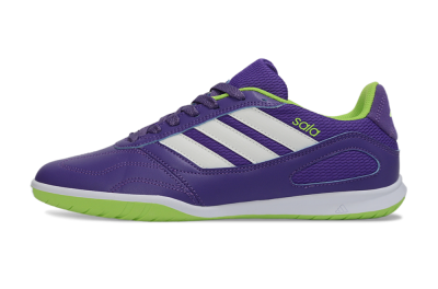 Men's Adidas Top Sala IC Indoor & Futsal Low-Tops Football Shoes - Purple/Lime Green/White