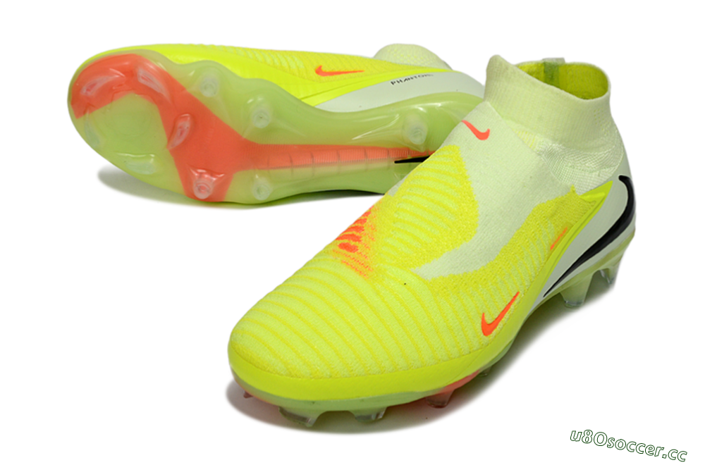 Unisex Nike Phantom 6 Elite High FG Firm Ground Low-Tops Football Boots - Yellow/Fluorescent Yellow/Neon Orange 3
