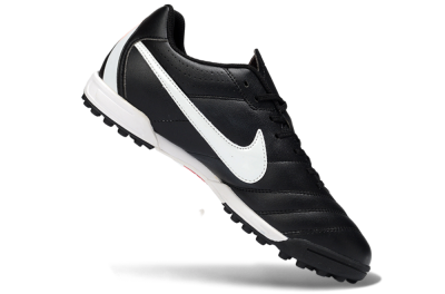 Men's Nike Tiempo Legend 10 Elite TF Artificial Turf Low-Tops Football Shoes - Black/White/Gray