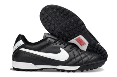 Men's Nike Tiempo Legend 10 Elite TF Artificial Turf Low-Tops Football Shoes - Black/White/Gray