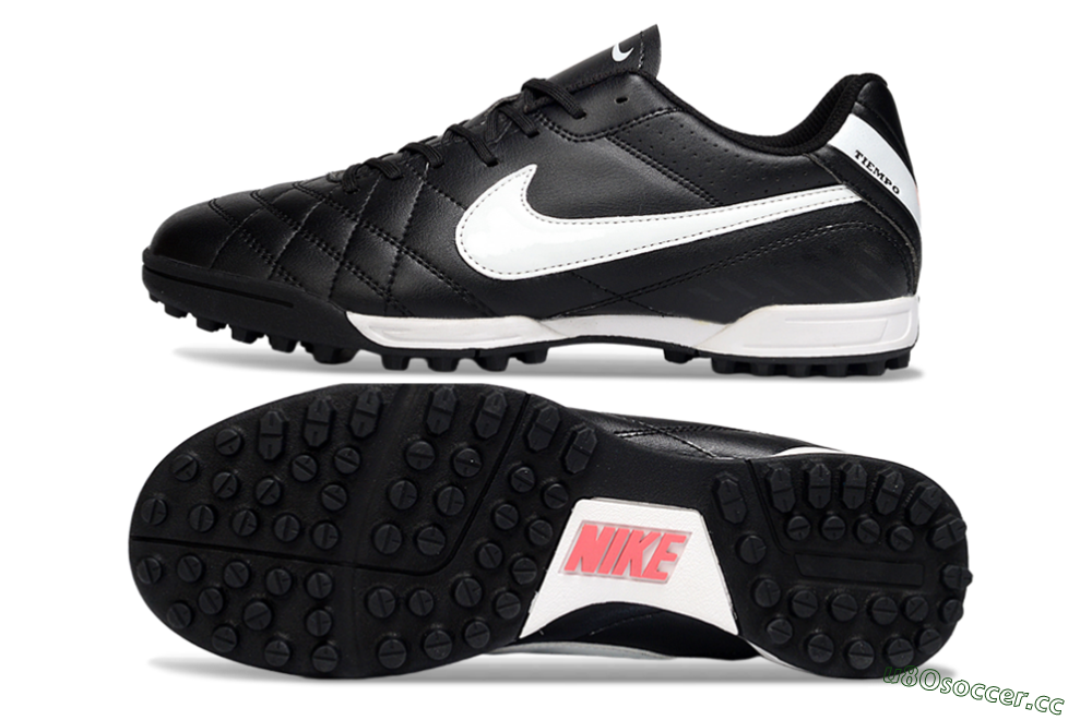 Men's Nike Tiempo Legend 10 Elite TF Artificial Turf Low-Tops Football Shoes - Black/White/Gray 1