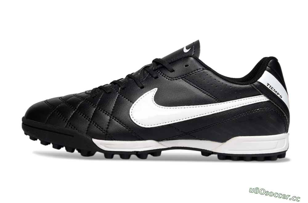 Men's Nike Tiempo Legend 10 Elite TF Artificial Turf Low-Tops Football Shoes - Black/White/Gray 0