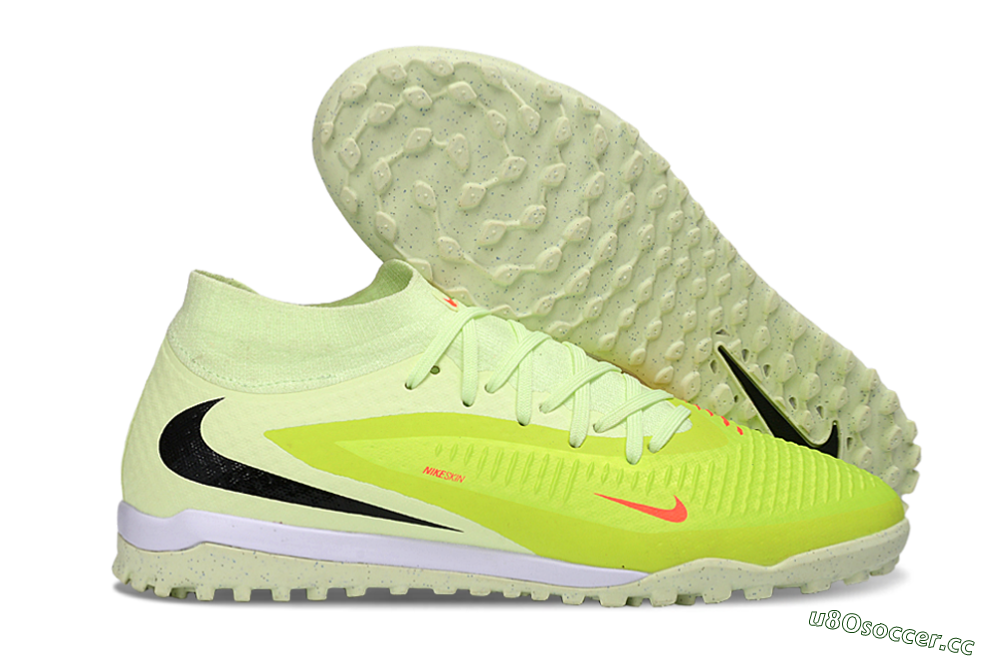 Unisex Nike Phantom 6 Elite High TF Artificial Turf Low-Tops Football Shoes - Yellow/Electric Lemon/Neon Green 2