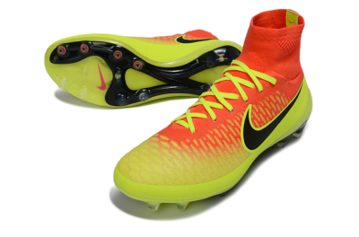 Men's Nike Magista Obra FG Firm Ground High-Tops Football Boots - Yellow/Electric Yellow/Fiery Orange