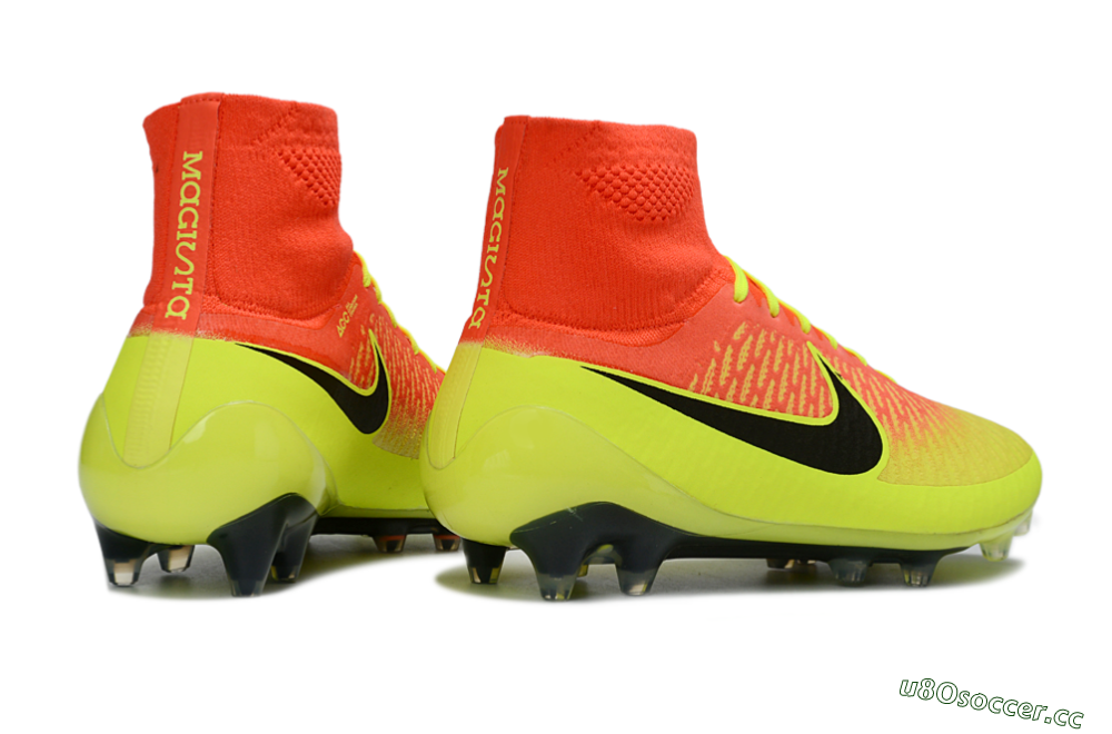 Men's Nike Magista Obra FG Firm Ground High-Tops Football Boots - Yellow/Electric Yellow/Fiery Orange 6