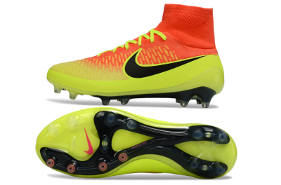 Men's Nike Magista Obra FG Firm Ground High-Tops Football Boots - Yellow/Electric Yellow/Fiery Orange