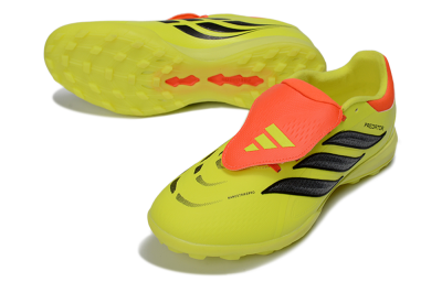 Men's Adidas Predator 26 Elite Fold-Over Tongue TF Artificial Turf Low-Tops Football Shoes - Yellow/Electric Yellow/Flame Orange