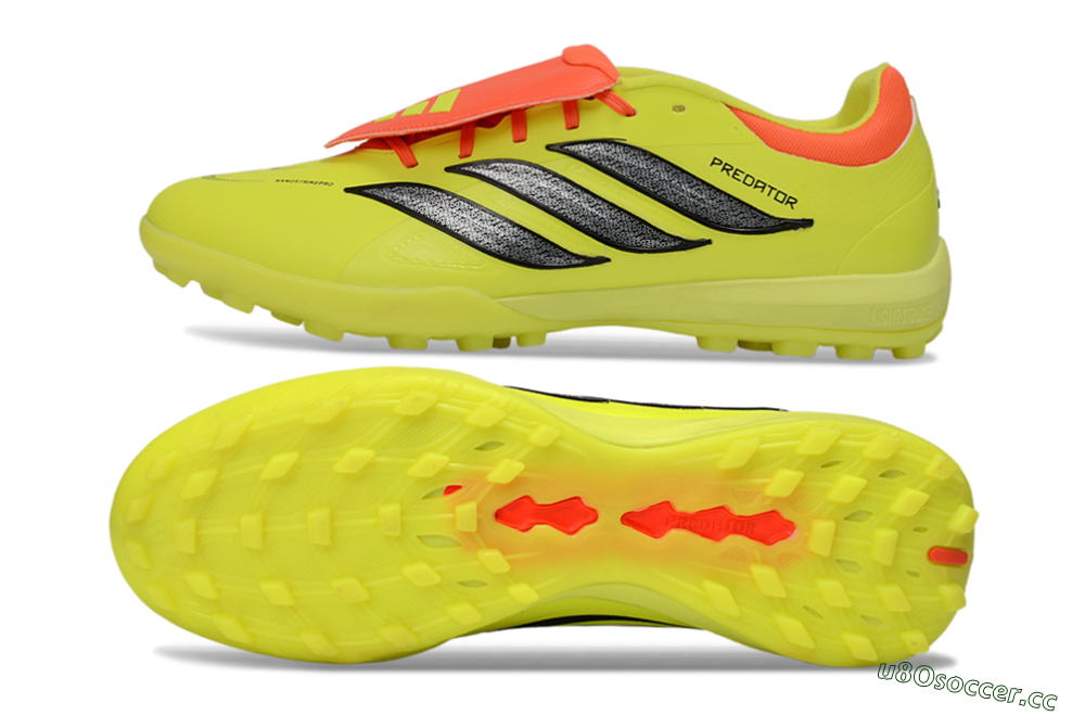 Men's Adidas Predator 26 Elite Fold-Over Tongue TF Artificial Turf Low-Tops Football Shoes - Yellow/Electric Yellow/Flame Orange 1