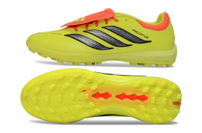 Men's Adidas Predator 26 Elite Fold-Over Tongue TF Artificial Turf Low-Tops Football Shoes - Yellow/Electric Yellow/Flame Orange