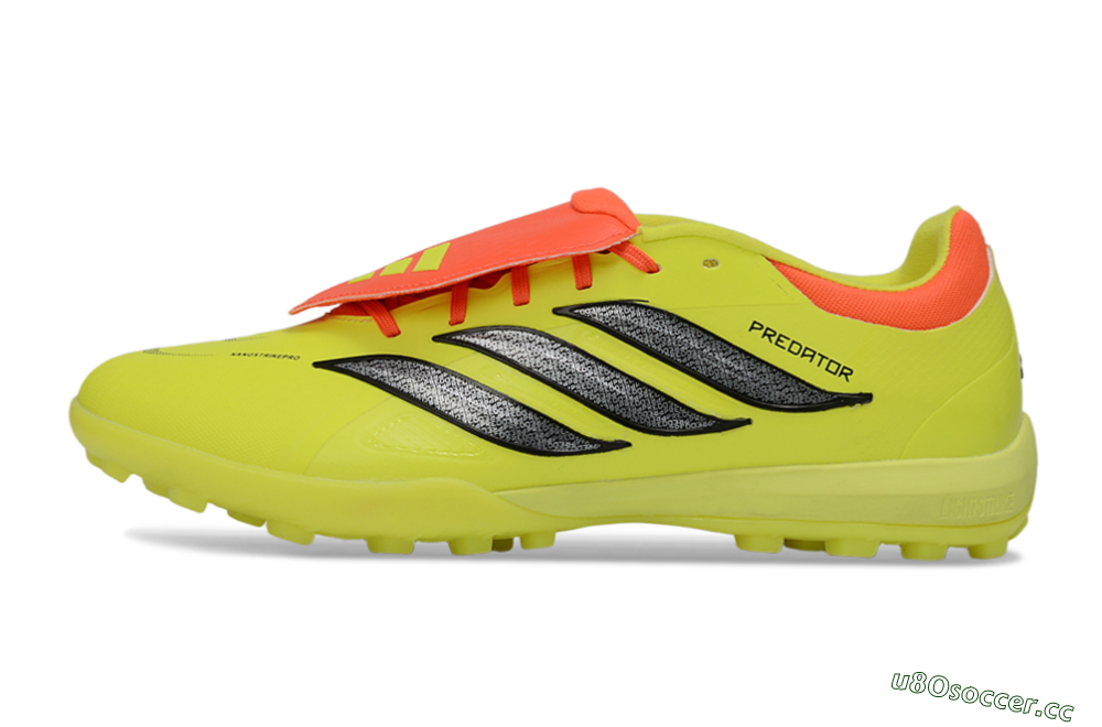Men's Adidas Predator 26 Elite Fold-Over Tongue TF Artificial Turf Low-Tops Football Shoes - Yellow/Electric Yellow/Flame Orange 0