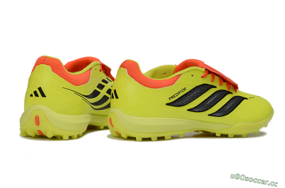 Men's Adidas Predator 26 Elite Fold-Over Tongue TF Artificial Turf Low-Tops Football Shoes - Yellow/Electric Yellow/Flame Orange 6