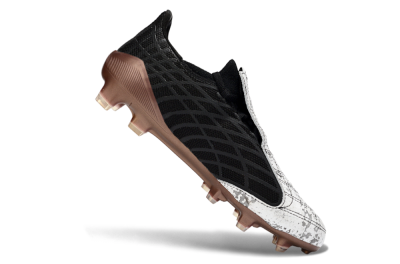 Unisex Adidas F50 Spider Elite FG Firm Ground Low-Tops Football Boots - Black/Metallic Brown/White