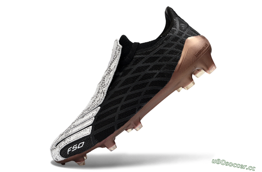 Unisex Adidas F50 Spider Elite FG Firm Ground Low-Tops Football Boots - Black/Metallic Brown/White 5