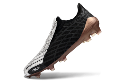 Unisex Adidas F50 Spider Elite FG Firm Ground Low-Tops Football Boots - Black/Metallic Brown/White