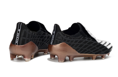 Unisex Adidas F50 Spider Elite FG Firm Ground Low-Tops Football Boots - Black/Metallic Brown/White