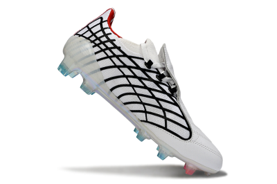 Unisex Adidas F50 Spider Elite FG Firm Ground Low-Tops Football Boots - White/Dynamic Red/Black