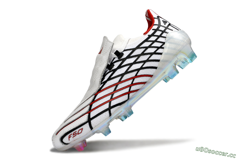 Unisex Adidas F50 Spider Elite FG Firm Ground Low-Tops Football Boots - White/Dynamic Red/Black 5