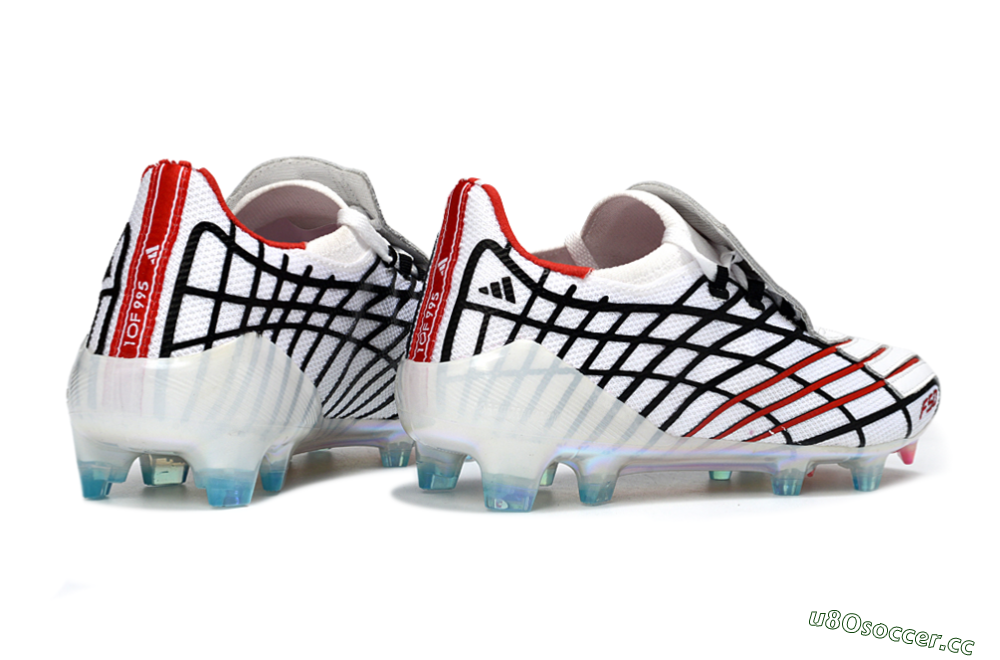 Unisex Adidas F50 Spider Elite FG Firm Ground Low-Tops Football Boots - White/Dynamic Red/Black 6