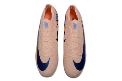 Men's Nike Air Zoom Mercurial Vapor 16 Elite SG Soft Ground Low-Tops Football Boots - Peach/Dark Blue/Nectar Orange