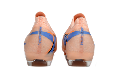Men's Nike Air Zoom Mercurial Vapor 16 Elite SG Soft Ground Low-Tops Football Boots - Peach/Dark Blue/Nectar Orange