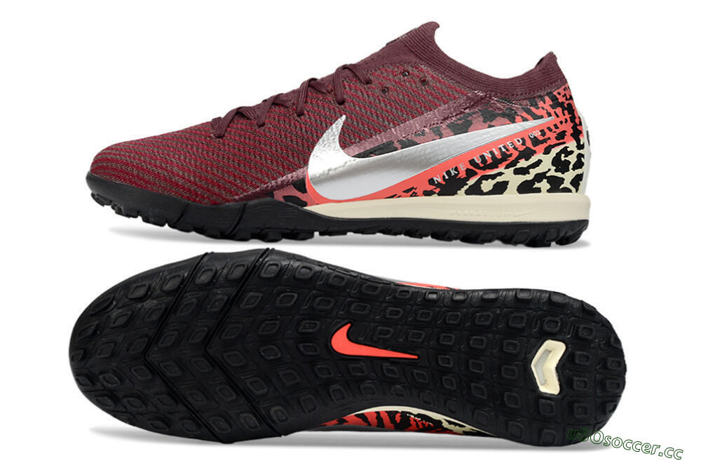 Unisex Nike Air Zoom Mercurial Vapor 16 Elite TF Artificial Turf Low-Tops Football Shoes - Maroon/Crimson Red/Black 1