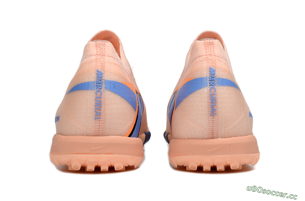 Unisex Nike Air Zoom Mercurial Vapor 16 Elite TF Artificial Turf Low-Tops Football Shoes - Peach/Navy Blue/Light Orange 5