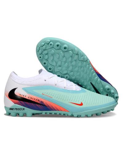 Unisex Nike Phantom 6 Elite Low TF Artificial Turf Low-Tops Football Shoes - Aqua/Coral Blue/Neon Orange