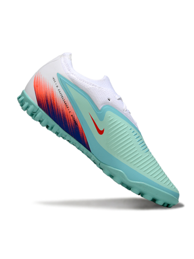 Unisex Nike Phantom 6 Elite Low TF Artificial Turf Low-Tops Football Shoes - Aqua/Coral Blue/Neon Orange