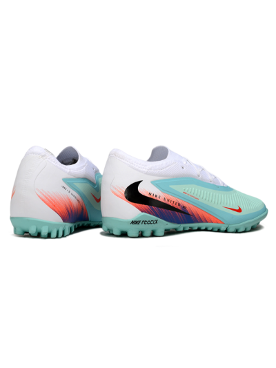 Unisex Nike Phantom 6 Elite Low TF Artificial Turf Low-Tops Football Shoes - Aqua/Coral Blue/Neon Orange