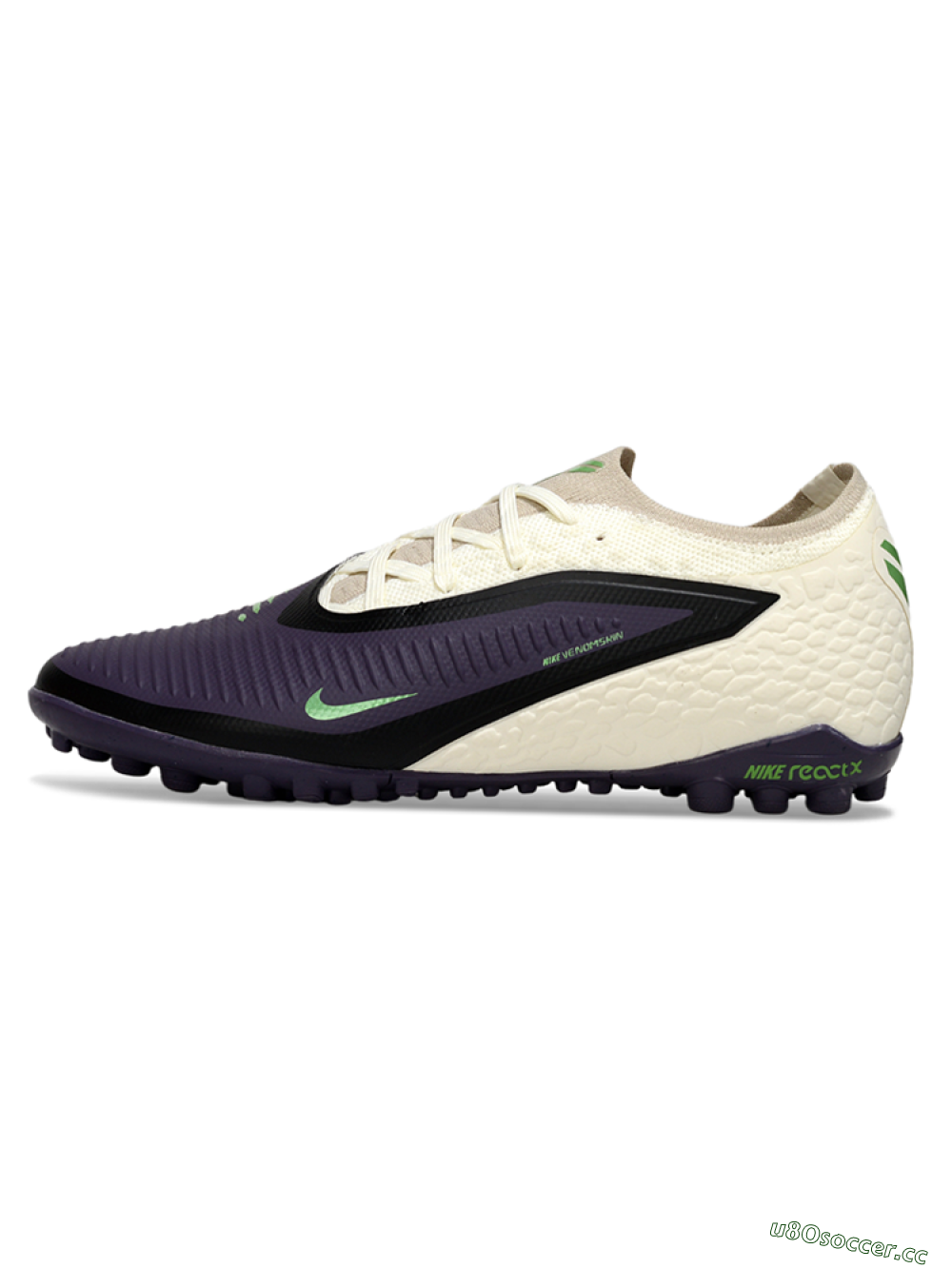 Unisex Nike Phantom 6 Elite Low TF Artificial Turf Low-Tops Football Shoes - Purple/Electric Green/Off White 0