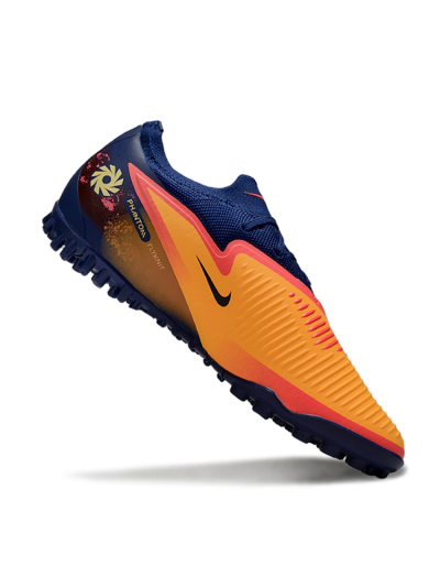 Unisex Nike Phantom 6 Elite Low TF Artificial Turf Low-Tops Football Shoes - Orange/Deep Blue/Flame Pink