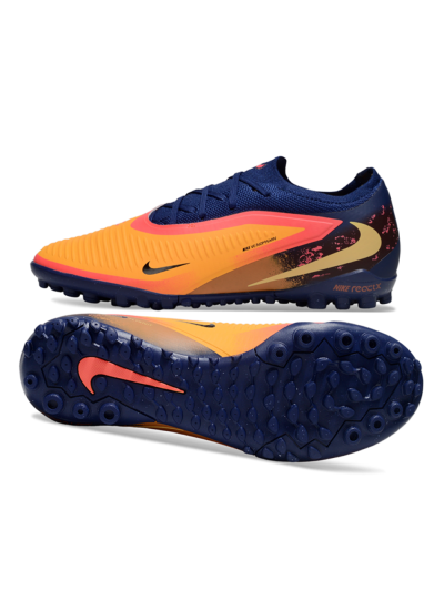 Unisex Nike Phantom 6 Elite Low TF Artificial Turf Low-Tops Football Shoes - Orange/Deep Blue/Flame Pink