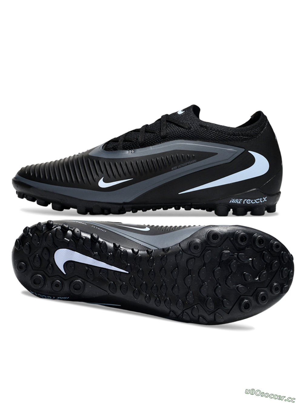 Unisex Nike Phantom 6 Elite Low TF Artificial Turf Low-Tops Football Shoes - Black/Charcoal Gray/White 1