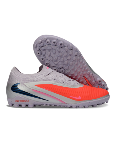 Unisex Nike Phantom 6 Elite Low TF Artificial Turf Low-Tops Football Shoes - Pink/Fiery Coral/Sleek Grey