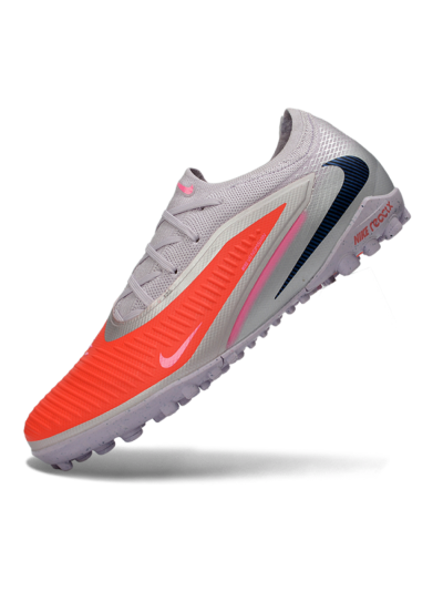 Unisex Nike Phantom 6 Elite Low TF Artificial Turf Low-Tops Football Shoes - Pink/Fiery Coral/Sleek Grey