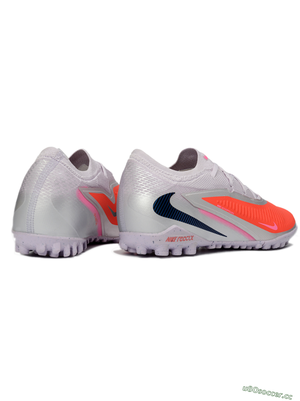 Unisex Nike Phantom 6 Elite Low TF Artificial Turf Low-Tops Football Shoes - Pink/Fiery Coral/Sleek Grey 6