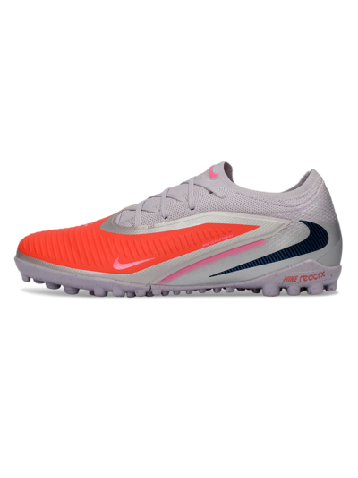 Unisex Nike Phantom 6 Elite Low TF Artificial Turf Low-Tops Football Shoes - Pink/Fiery Coral/Sleek Grey