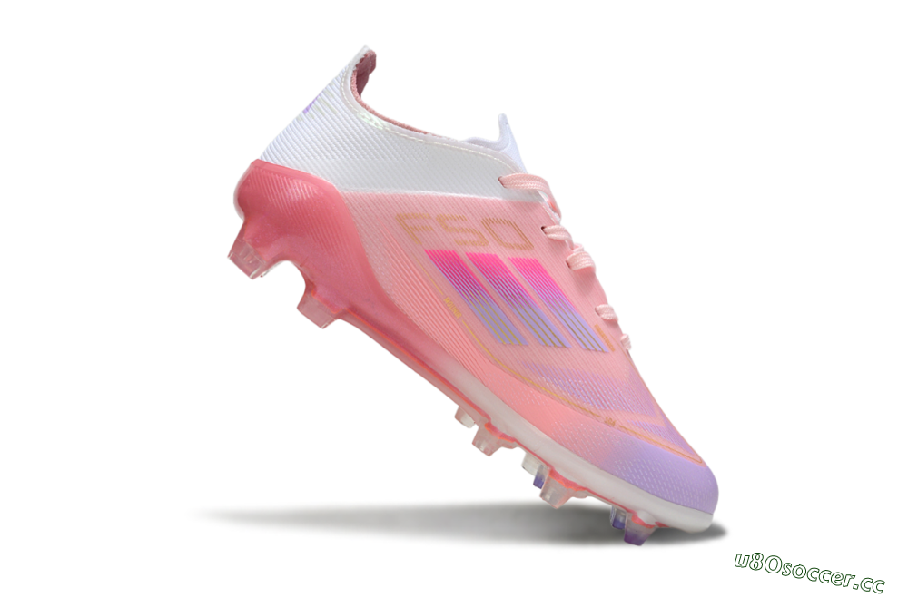 Kids Adidas F50 Elite FG Firm Ground Low-Tops Football Boots - Pink/Pastel Dream/Sunset Glow 3
