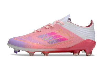 Kids Adidas F50 Elite FG Firm Ground Low-Tops Football Boots - Pink/Pastel Dream/Sunset Glow