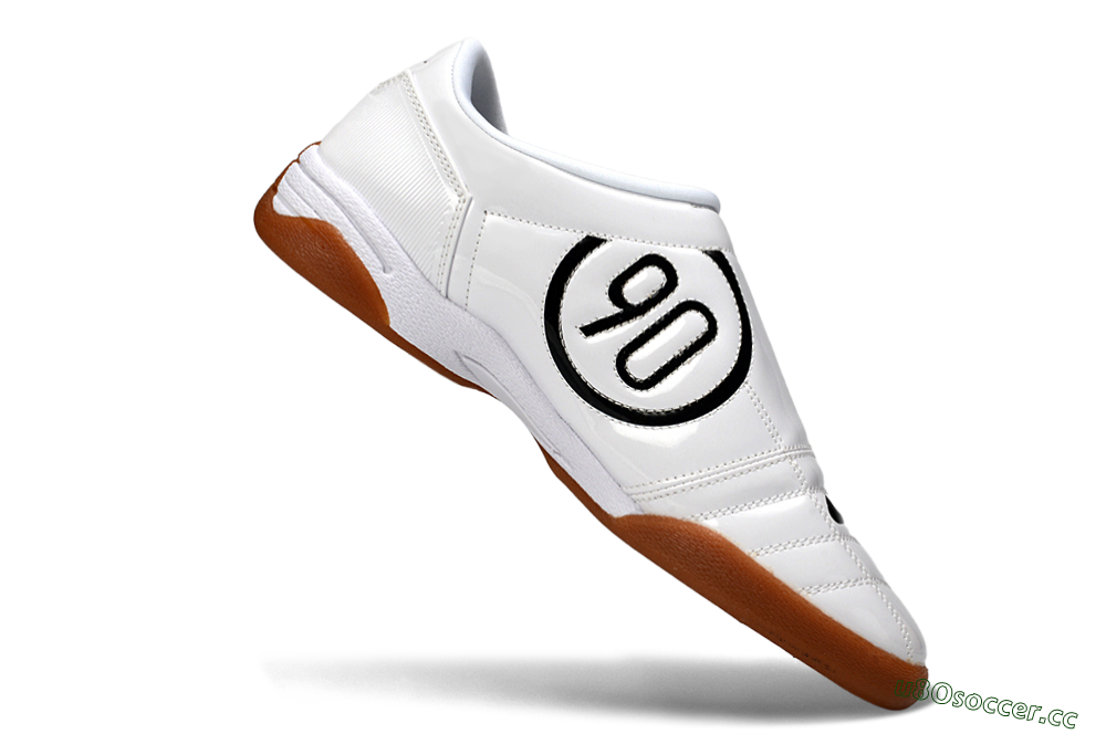 Men's Nike Total 90 III IC Indoor & Futsal Low-Tops Football Shoes - White/Classic Black/Amber Brown 5