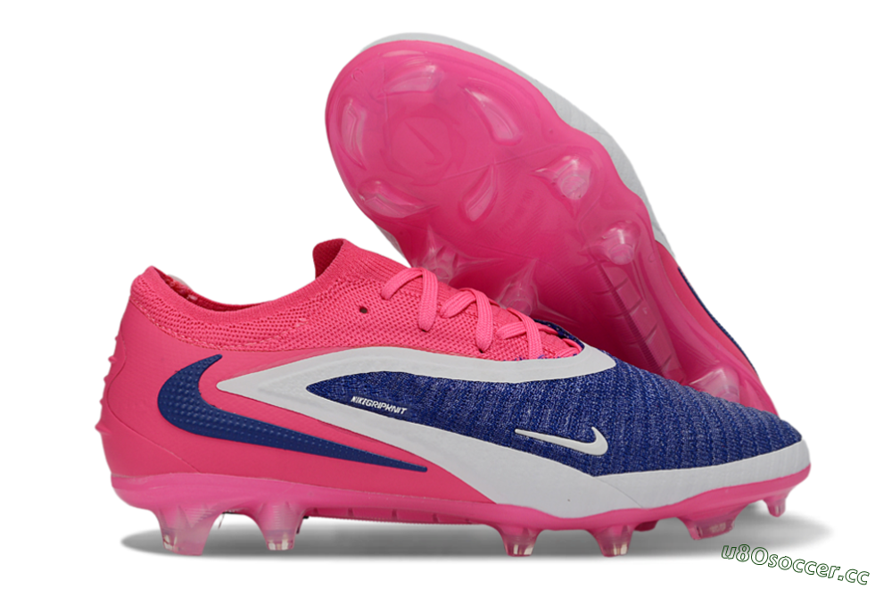 Unisex Nike Phantom 6 Elite Low FG Firm Ground Low-Tops Football Boots - Blue/Vibrant Pink/Deep Navy 2