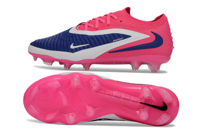 Unisex Nike Phantom 6 Elite Low FG Firm Ground Low-Tops Football Boots - Blue/Vibrant Pink/Deep Navy