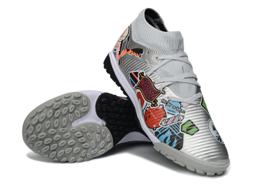 Men's Puma Future 8 Ultimate TF Artificial Turf Low-Tops Football Shoes - Grey/Urban Grey/Graphic Black