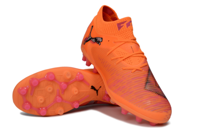 Men's Puma Future 8 Ultimate MG Multi Ground Low-Tops Football Boots - Orange/Neon Orange/Pink Blast